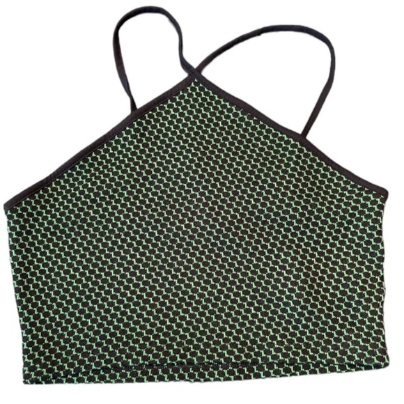 Zara Crop Top Womens M/L Jacquard Festival Sunny Grunge Punk Goth Y2K Party - Picture 6 of 10